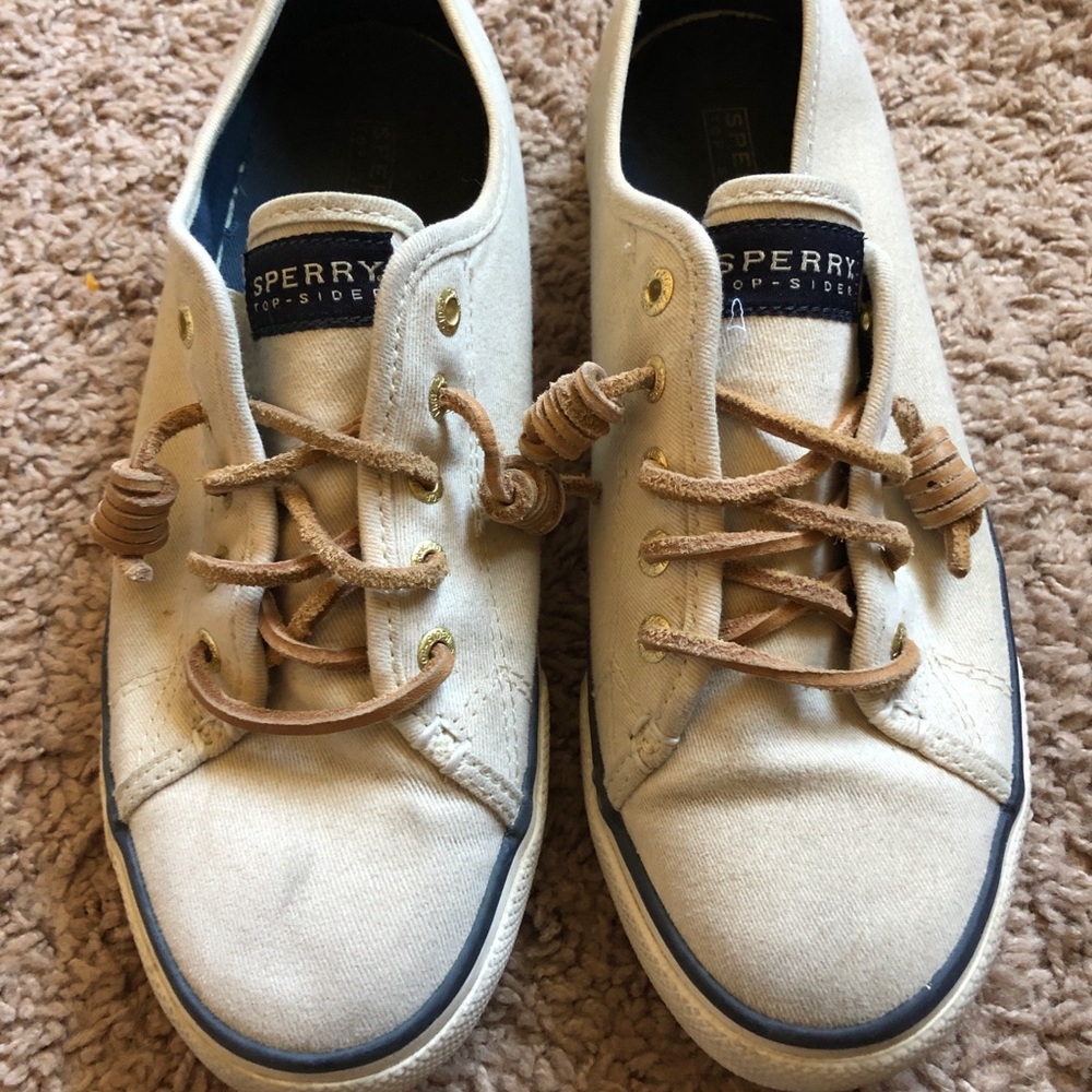 SOLD: Cream Sperry Sneakers - Women’s Size 8